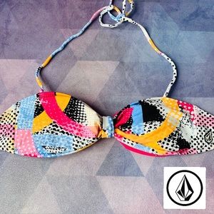 👙VOLCOM COLOR STATIC BANDEAU BIKINI TOP